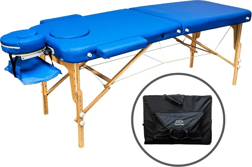 ZEN Massageliege Massagetisch Massagebank Therapieliege mobil klappbar blau