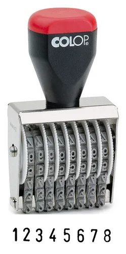 COLOP Ziffernstempel 03008 8-stellig Metallgehäuse mit Kunststoffgriff
