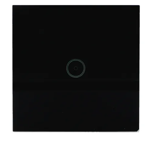 Produktbild Unitec WIFI Touch Schalter schwarz Glasoptik, Tuya-App, Unterputz