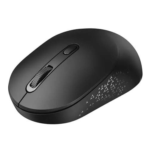 TECKNET Classic Bluetooth Maus, Kabellose Maus(BT5.2/3.0 & 2.4G), Leise Computermaus Tragbare, Optischer Maussensor mit 1600 DPI, Funkmaus Kompatibel mit PC Mac Laptop iPad, 18 Monate Batterielaufzeit