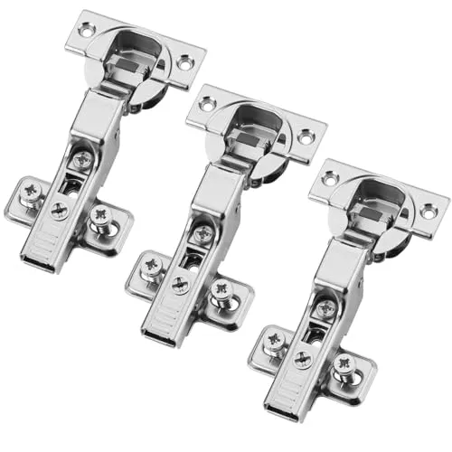 3er Set BLUM Topfband Mittelanschlag 71B3650 110° mit Schließautomatik inkl. Montageplatte 173L8100 und Systemschrauben