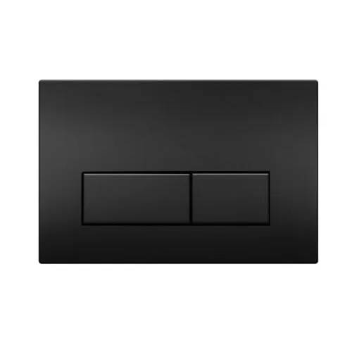 Mendorio WC Drückerplatte, kompatibel mit Geberit Sigma, UP300 & UP320 Serien Betätigungsplatten, Doppelspülung, Plattengröße 245 × 164 mm, ausgestattet mit Spülhebel-Set und Einbaurahmen.(Schwarz）