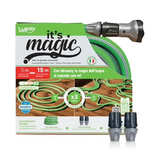 Idroeasy Magic Soft dehnbarer Gartenschlauch Grün 5/8