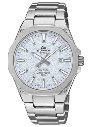 Casio Analog 'Edifice' Herren Uhr EFR-S108DE-2AVUEF - Armbanduhren: Stilvolle Quarzuhr mit Edelstahlgehäuse, Saphirglas und 10 ATM wasserdicht, ideal für den täglichen Gebrauch und besondere Anlässe.