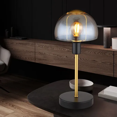 Elegante Tischlampe mit Touch-Funktion in gold von Globo