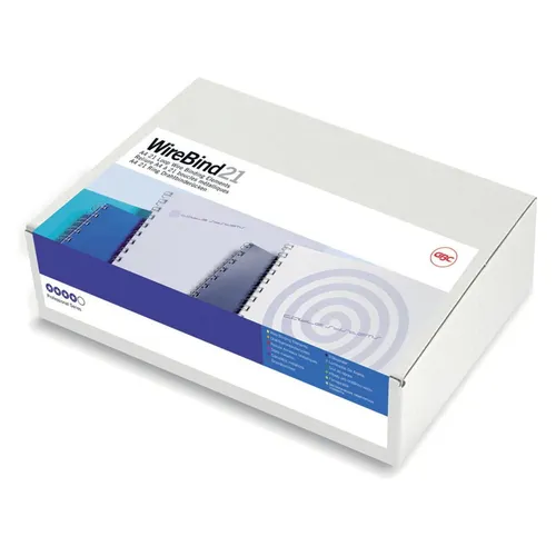 GBC IB161438 Drahtbinderücken A4 14 mm 21 Ringe - Binderücken für A4-Dokumente, 14 mm Durchmesser, bindet bis zu 125 Blatt für eine stabile und dauerhafte Bindung mit 360° Umblätterfunktion.