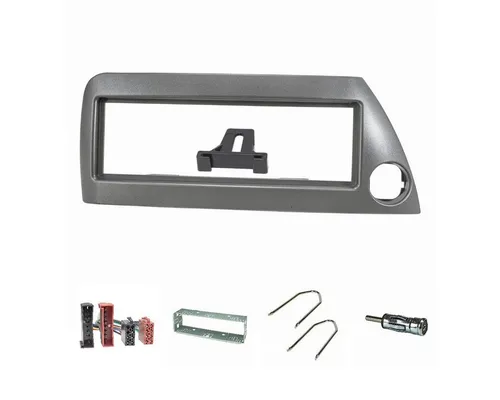tomzz Audio Radioblende Set passt für Ford KA RBT Bj.1996-2008 silber-metallic mit Autoradio