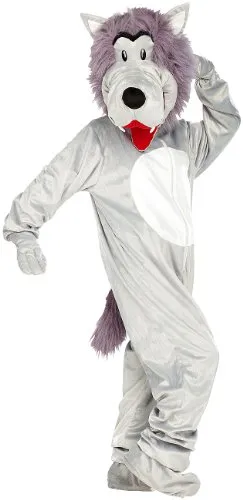 infactory Ganzkörper Kostüm: Halloween- und Faschings-Kostüm Wolf (Fasching-Kostüm Ganzkörper, Fasnacht-Kostüm, Geburtstag)