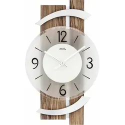 AMS Wanduhr W9545 in weiß von AMS