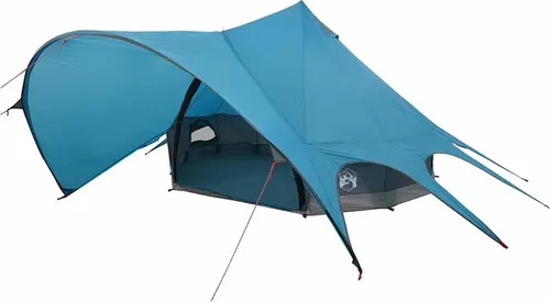 vidaXL Teepee Zelt mit Dach Blau und Grau 600 x 600 x 347 cm
