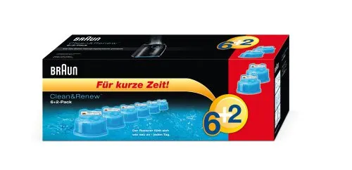 Braun Clean&Renew Reinigungskartusche 6+2 (8er-Pack) von Braun