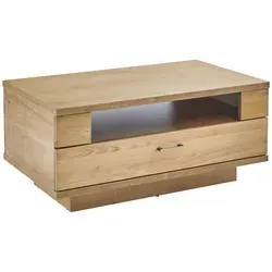 Livetastic Couchtisch aus Alteiche mit Metall, rechteckig