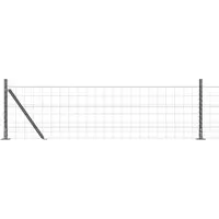 vidaXL Zaun mit Pfosten Grau 0,6 x 10 m Stahl - Gartenzäune aus hochwertigem Stahl, wetterbeständig und pflegeleicht. Ideal zur Abgrenzung von Gärten und Terrassen – robust und einfach zu montieren!