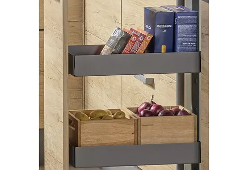 SO-TECH® Auszug DISPENSA junior III Apothekerauszug anthrazit inkl. Tablare (1 St), für Korpusbreite 40 cm, mit Einlegematten