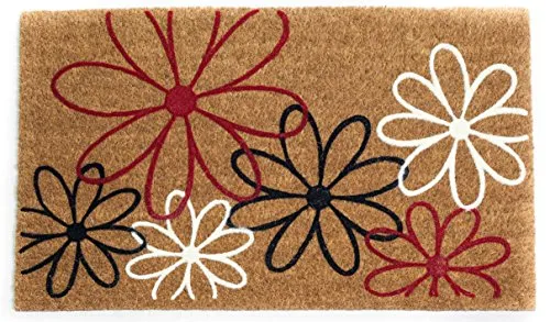 Coco&Coir® Premium kokos Fußmatte | Kokosnussmatte mit rutschfestem PVC | Fußwischer für den Eingangsbereich | für den Außen- und Innenbereich | 45 x 75 cm