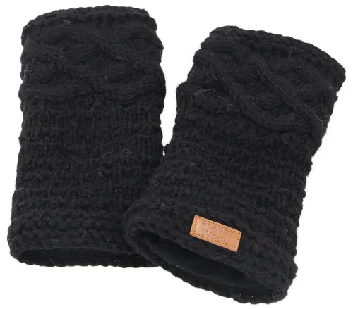 Guru-Shop Strickhandschuhe Handgestrickte Pulswärmer, Handstulpen,..