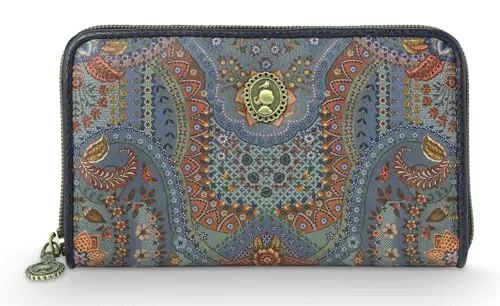 Pip Studio Willow Wallet Jabali Blue - Damen-Geldbörsen mit RFID-Schutz, schlankem Design und viel Platz für Karten und Bargeld – perfekt für den Alltag!