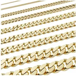 HOPLO Panzerkette Goldkette Panzerkette Länge 45cm
