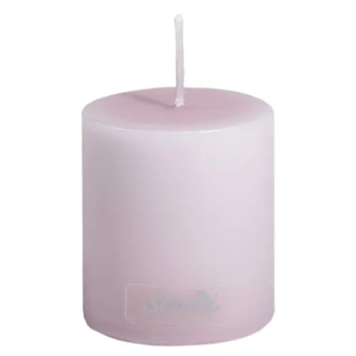 Sovie CANDLES Stumpenkerze HELLROSA Ø 50mm x 60mm – ca. 16 Std. Brenndauer – Duftfreie Dekokerze für Hochzeit, Taufe & Feste