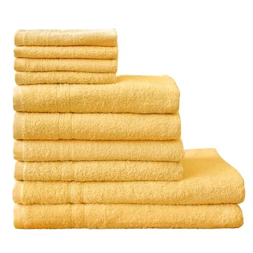 Dyckhoff Kristall Handtuch Set, 10-teilig, goldgelb in gold von Dyckhoff