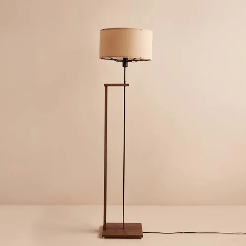 Opviq AYD-3476 Stehlampe Beige 150 cm - Elegante Stehlampe mit stabilem Holzrahmen und Stoffschirm, ideal für einladende Raumgestaltung. Die perfekte Beleuchtung für Wohnzimmer, Schlafzimmer oder Büro, die jedem Stil schmeichelt.