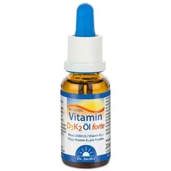 Dr. Jacob's Vitamin D3K2 Öl forte 2000 IE D3+K2 hochdosiert von Dr. Jacob's