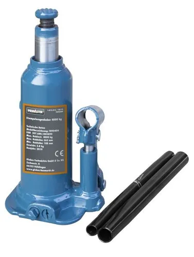 Primaster Stempelwagenheber 4000kg - Robuster hydraulischer Wagenheber - Wagenheber & Unterstellböcke, 4000kg Tragkraft für sicheres Anheben von Fahrzeugen, ideal für Werkstätten und Heimwerker.