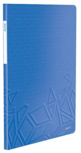 Leitz Urban Chic Sichtbuch in A4 Format, 20 Klarsichthüllen für 40 Blatt, Blau, 46510032