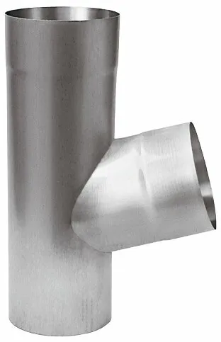 GRÖMO ZINK Rohrabzweig TITANZINK 60° ø100/76 - Dachrinnenteile, hochwertiger Zink Rohrabzweig mit 60° Winkel für optimale Wasserableitung und langlebige Nutzung.