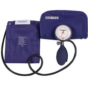 Söhngen Blutdruckmessgerät Oberarm - Manuelle Messung - Sonstige Erste-Hilfe - Präzise manuelle Blutdruckmessung am Oberarm mit gut ablesbarer Skala und Überdrucksicherung. Ideal für Zuhause und unterwegs.