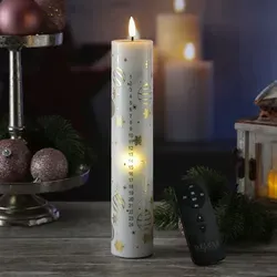 LED Adventskalenderkerze MIA in gold von Deluxe Homeart
