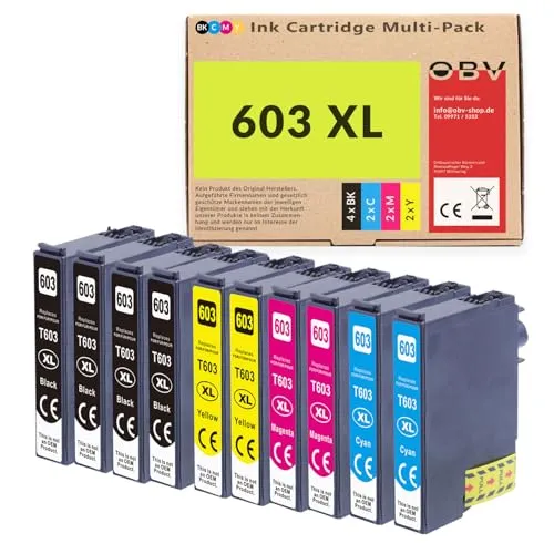 Tintenpatronen kompatibel Epson XP-2100 XP-3100 WF-2830 – ersetzt 603XL – 10er Set