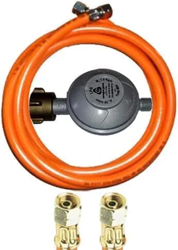 30mbar Druckregler + Propan-Gasschlauch mit 2 X 1/4