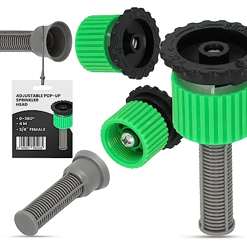 Instalguru Verstellbare Sprinklerdüse 360° 4m Versenkregner Bewässerung Sprinklersystem Pflanzen Garten System Einfach Effiziente Bewässerung Sprinklerdüse mit Filter Automatisches Bewässerungsanlage