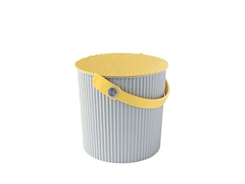Hachiman Omnioutil Eimer L - grau/gelb - Robuster Eimer in grau/gelb, ideal für den Einsatz im Garten oder Haushalt, mit praktischem Design für vielseitige Anwendungen.