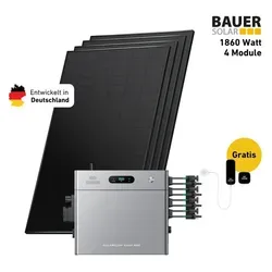 Balkonkraftwerk 1800 Watt Komplettset mit Zendure SolarFlow 2400 Pro - Effizientes Balkonkraftwerk mit 1800 W, vier bifazialen Solarmodulen in eleganter Fullblack-Optik und leistungsstarkem Stromspeicher. Ideal für nachhaltige Energieversorgung auf Balkon oder Terrasse.
