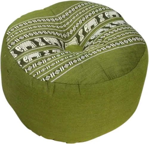 GURU SHOP Meditationskissen, Yoga Kissen, Yogakissen, Sitzkissen, Bodenkissen, Dekokissen - Grün, 18x30x30 cm