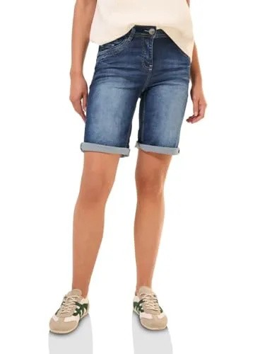 Cecil Damen B378655 Bermudas/Shorts, Mid Blue Used Wash von CECIL