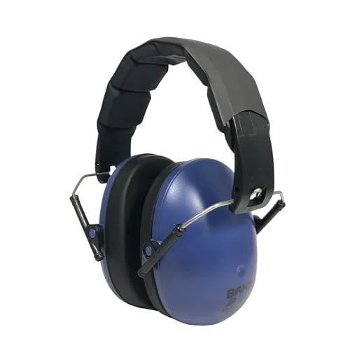 Banz Unisex Kinder Kidz Earmuffs Navy Blue - Ohrenschützer für Mädchen, schützen effektiv vor lauten Geräuschen und bieten hohen Tragekomfort durch leichtes Design und verstellbares Kopfband.
