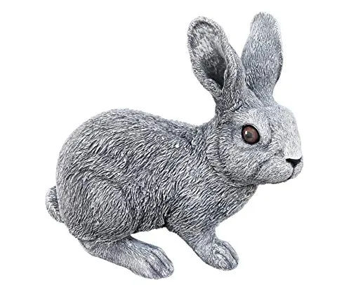 Steinfigur grosser Feldhase Hase, Frost- und wetterfest bis -30°C, massiver Steinguss