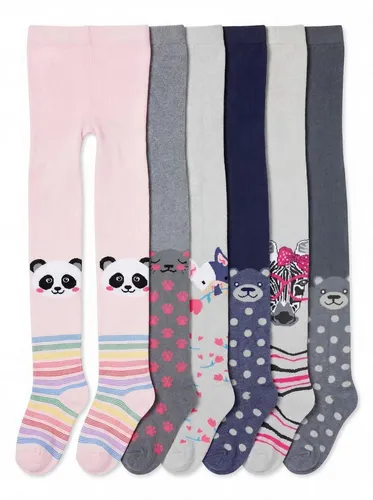 TupTam Mädchen Strickstrumpfhosen 6er Pack bunt gemustert 128-134 - Bunte Strickstrumpfhosen im praktischen 6er Pack, ideal für kreative Outfits und bequemes Tragen dank hochwertiger Materialien.