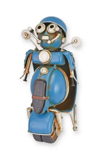 Aubaho Dekoobjekt Blechmodell Roboter Retro Design - Ein einzigartiges Dekoobjekt im Retro-Stil, ideal für kreative Wohnräume. Bringt Farbe und Charakter in jedes Zuhause.
