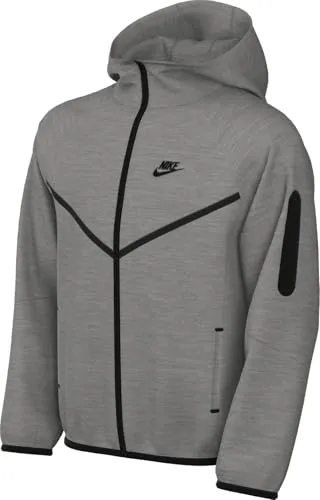 NIKE Unisex Kinder Tech Fleece Full-zip Jacke, Dk Grey Heather/Black/Black, M EU