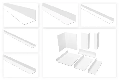 Hexim Winkelprofil Winkelleiste 331 - ungleichschenklig (Winkelprofile ungleichschenklig weiß - PVC Kunststoffwinkel, Auswahl Maße & Stärke (20x25mm) Fenster Abdeckleisten L-Profil Eckleiste)