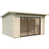 Produktbild Palmako Gartenhaus Ines Slide Plus Naturbelassen 390 cm x 300 cm