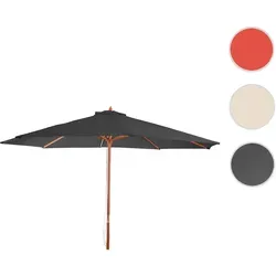 Sonnenschirm Florida Ø 3,5m - Anthrazit - Sonnenschirm für Garten und Terrasse mit UV-Schutz 50, stabilen Pappelholz-Gestell und leichtgängigem Seilzugmechanismus für entspanntes Öffnen.