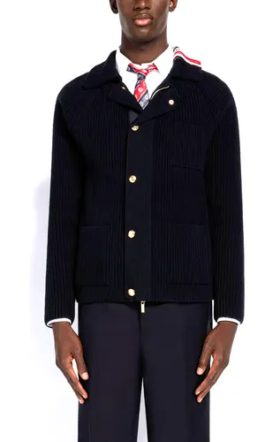 Thom Browne Tricolor Sweater Zip Up Cardigan Jacke