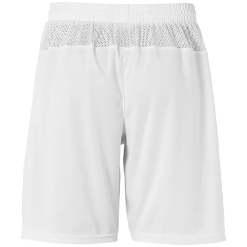 uhlsport Unisex Performance Shorts, Weiß/Schwarz, M EU - Trainingsbekleidung aus 100% recyceltem Polyester, atmungsaktiv und schnell trocknend. Ideal für Indoor- und Outdoor-Aktivitäten, bietet volle Bewegungsfreiheit und hohen Tragekomfort.