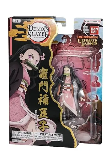 BANDAI Ultimate Legends HD - Nezuko Kamado Actionfigur 12 cm - Actionfigur für Kinder ab 4 Jahren, detailreiche Nezuko Kamado Figur mit 15 Gelenkpunkten und Sammlerverpackung, ideal für Demon Slayer Fans.