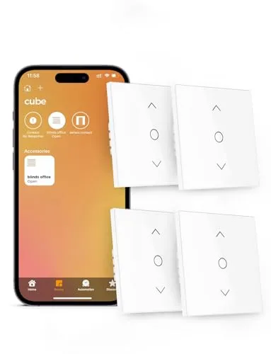 Refoss WLAN Rollladenschalter mit Apple HomeKit - Rollladenschalter mit präziser prozentualer Steuerung, Sprachsteuerung via Siri, Alexa und Google, sowie automatischer Kalibrierung für höchsten Komfort in Ihrem Smart Home.